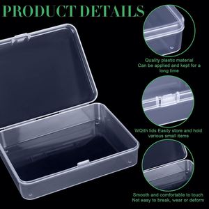 Mini Clear Plastic Beads Container PP Packing Gift Case Portable Multi Purpose Transparent <b>Small</b> Plastic <b>Storage</b> <b>Box</b> <b>with</b> <b>Lid</b> - Product Image 3
