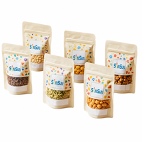 Sachet Doypack alimentaire réutilisable en plastique, résistant à l'humidité, pour aliments en conserve, biscuits, gâteaux, snacks, imprimé sur mesure