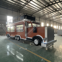 Vente directe usine : Camion de restauration rapide en alliage d'aluminium et fibre de verre, design bus, bar à bière mobile, camion de crème glacée