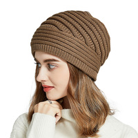 If me — bonnet tricoté pour femmes, chapeau chaud, Baggy, avec pompon en fourrure, Ski, vente en gros