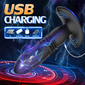 Vibrador de Masaje de Próstata de Silicona Impermeable IPX6, Juguetes Sexuales con Control Remoto por Aplicación, Diseño Telescópico, Sensación Real al Tacto, Tapón <span class=keywords><strong>Anal</strong></span> - Product Image 4