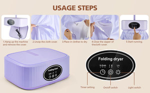 Vented Upright Household Travel Foldable Portable <strong>Mini</strong> Cloth <strong>Dryer</strong> Machine SQ-777 600W PTC Heating Electric <strong>Dryer</strong> for Clothes - Product Image 6