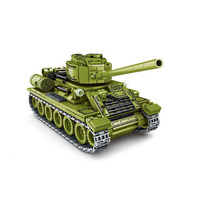 Tanque Mediano T-34, Modelo Militar Educativo, Juguete de Construcción Histórica, Bloques de Construcción de Plástico ABS, Juego de Bloques de Construcción DIY