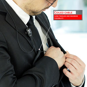 Techside tspn สายเกลียวครอบหูนิวเมติกส์200ซม. ไมโครโฟนหูฟังใช้ได้กับ Kenwood 2-PIN Baofeng - Product Image 6