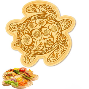 Tagliere in bambù con manico e scanalatura profonda per salse, ideale per grigliare tartarughe in <span class=keywords><strong>cucina</strong></span>, un must per mamme e <span class=keywords><strong>nonne</strong></span> - Product Image 1