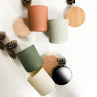 Ventes en gros de pots à bougies en céramique fantaisie pour la décoration de la maison, pas chers, avec couvercle