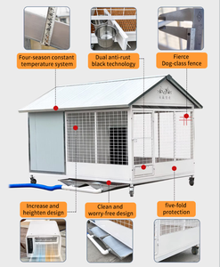 Grande niche pour chien imperméable à l'extérieur, villa pour animaux de compagnie quatre saisons, niche pour chien robuste et détachable, facile à démonter - Product Image 3