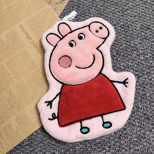 Serviette <span class=keywords><strong>de</strong></span> cuisine en polaire corail brodée motif dessin animé mignon, petite serviette pour enfants, cadeau, tissu épaissi, à suspendre, pour la maison - Product Image 4