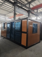 Maison mobile préfabriquée modulaire extensible sur roues, conteneur pliable, mini-maison, supermarché, salon