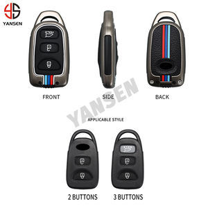 Funda de cadena <span class=keywords><strong>para</strong></span> mando a distancia de coche de aleación de Zinc, carcasa completa <span class=keywords><strong>para</strong></span> <span class=keywords><strong>Hyundai</strong></span> Elantra Sonata <span class=keywords><strong>Tucson</strong></span> <span class=keywords><strong>2005</strong></span> 2006, <span class=keywords><strong>accesorios</strong></span> <span class=keywords><strong>para</strong></span> llavero de Santa FE - Product Image 2