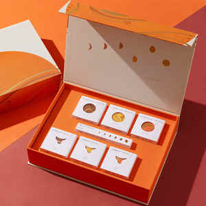 Boîtes cadeaux magnétiques modernes de luxe personnalisées pour gâteaux de lune, ensemble PBX18 - Product Image 4