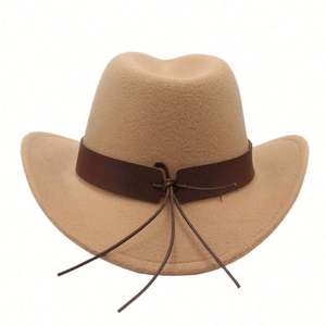 Chapeau de cowboy unisexe pour adultes et enfants, à prix abordable, avec ceinture tête de bœuf – Vente chaude - Product Image 4
