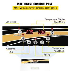 เครื่องทำมาร์การิต้า DB Commercial 1000W ความจุ 15 ลิตร x 2 ถัง เครื่องทำน้ำแข็งปั่น เครื่องทำสมูทตี้แช่แข็ง สำหรับซูเปอร์มาร์เก็ต บาร์ และใช้ในบ้าน - Product Image 4