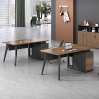 Table de personnel en bois moderne et simple de luxe léger Double/4 2 superviseur armoire haute bureau de comptabilité meubles de salle financière bureau