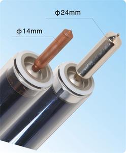 Tubi sottovuoto solare heat pipe in rame con piena alluminio fin set per il collettore solare con solar keymark - Product Image 5