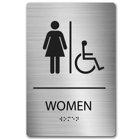 Panneau Braille Mural en Acier Inoxydable OEM pour Hôtels et Bureaux, Couleur et Taille Personnalisables, IP65 Résistant aux Intempéries pour Utilisation Intérieure/Extérieure