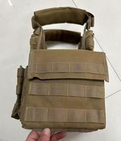 Gran oferta, chaleco táctico ligero de color caqui con sistema Molle, chaleco de entrenamiento al aire libre, chaleco táctico balístico