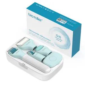 Новейший биоллер ZS, Нефритовый ледяной ролик, набор для микронидлинга, дермаролика 10 в 1, набор дермароллера, массажер для лица, щетка для чистки лица