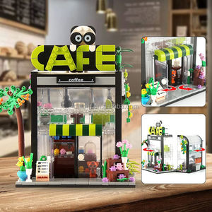 Forange FC8502 cafetería bloques de construcción techo abierto ciudad Steets casa DIY montaje con luces - Product Image 2