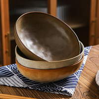 HIXIN Bols à soupe et à nouilles en céramique émaillée de style japonais rétro, adaptés au micro-ondes, pour restaurants et usage domestique