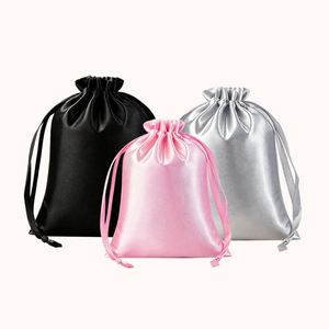 Bolsas de Satén para Joyería con Impresión de Logotipo Personalizado. Bolsas con Cordón para Almacenamiento a Prueba de Polvo, Embalaje de Regalos, Bolsillo para Conejitos, Pedidos Personalizados - Product Image 1