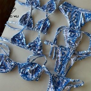 Traje de Baño de Mujer con Diseño de Fábrica, Estampado Texturizado, OEM, Traje de Baño de Poliéster Ecológico - Product Image 4