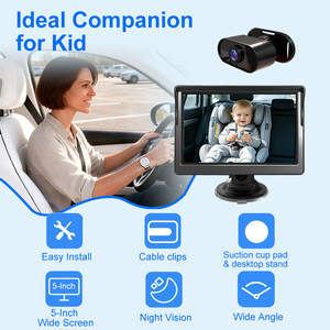 Back Seat 5 Inch Screen Baby Car Monitor With <b>Night</b> <b>Vision</b> <b>Camera</b> Care Observer for Kid Safety YB-702 <b>Camera</b> Specification Sign - Product Image 4