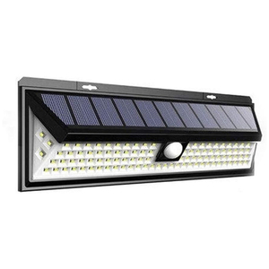 IP65 90LED ABS Solar Outdoor Wall Lamp PIR <b>Motion</b> <b>Sensor</b> Waterproof Dimmable Flood 2W Polysilicon Solar Panel 5000K Daylight - Product Image 1