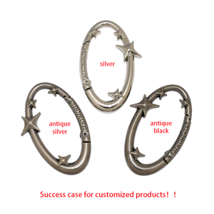 Chất lượng cao bán buôn kim loại kẽm hợp kim mùa xuân vòng hình đặc biệt Carabiner kích thước lớn Key holder Key Ring - Product Image 2