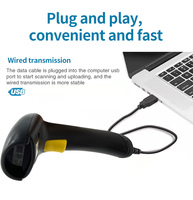 Pistolet de lecture de codes-barres filaire USB JINGXIN 1D 2D pour supermarché