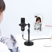 Support de microphone réglable en hauteur XTUGA TST-03M en plastique de haute qualité, base réglable à 180°, étanche, pour les réunions en ligne