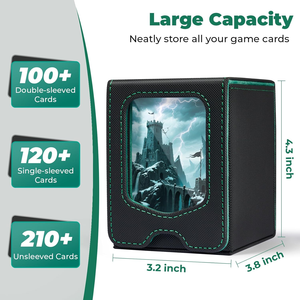 Scatola Portacarte MIO 100+ in Pelle Ecologica con Angoli Quadrati per Carte Pokémon, Yugioh, Magic e Giochi di Carte Collezionabili - Product Image 2