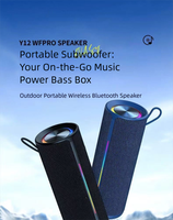 Nouvelle promotion 2025 : Enceinte portable d'extérieur en plastique RGB avec subwoofer, TWS, AUX, TF, FM – Vente en gros