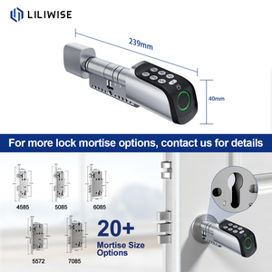 Cilindro Inteligente Liliwise Code, Cerradura Digital con Huella Dactilar Tuya TTlock, Cilindro Inteligente WIFI Ajustable con Llave - Product Image 5