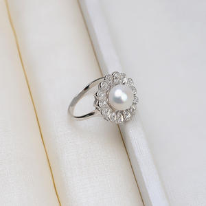 Juego de Anillos de Plata S925 para Hacer Joyas, con Perlas, Redondos, para Pendientes, Cabeza y Cara, Cerrados/Extremos Ciegos, Modelo 1316, Joyería de Moda - Product Image 2