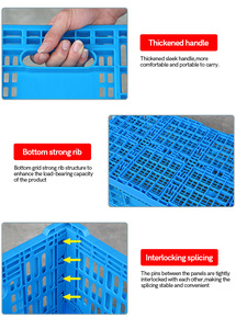 Leadloong Rắn Hộp 600*400*180Mm Gấp Giỏ Trường Hợp Băng Cho Văn Phòng Phẩm Lưu Trữ Tổ Chức Lưu Trữ Giỏ Có Thể Gập Lại Nhựa - Product Image 6
