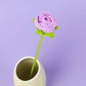 Nouveau créatif multicolore 3.5cm unique Crochet <span class=keywords><strong>laine</strong></span> tricoté fleur ornement bulle Rose Bouquet pour l'obtention du diplôme Halloween - Product Image 2