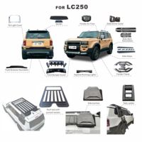 Porte-bagages de toit en alliage d'aluminium pour Land Cruiser LC250 Prado 2024+ avec une capacité supérieure à 100 kg