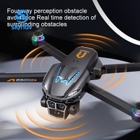 Drone A23 4K avec double caméra, GPS 5G, mini-hélicoptère quadricoptère jouet, évitement d'obstacles, drone RC pliable, mode sans tête, mini-drones