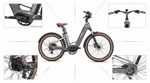 Vélo électrique Unigogo MIHOGO Air 750W avec cadre en carbone T800, autonomie de 128 miles, double batterie, couple de 85 N.m, batterie longue portée - Product Image 6