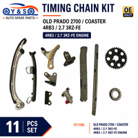 Nouveau Kit de Chaîne de Distribution YS 11 Pièces en Acier Allié pour Moteurs 3RZ-FE RZJ95 RZJ120 Hilux Hiace Prado Coaster Tacoma T100 2.7L Garantie 12 Mois