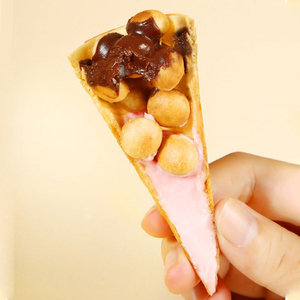 Sandwich à la crème glacée au <span class=keywords><strong>chocolat</strong></span> sucré, biscuits croustillants <span class=keywords><strong>en</strong></span> forme de cône d'œuf - Product Image 2