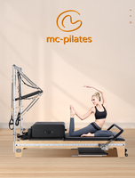 Tour commerciale de réforme de Pilates en bois de machine de lit de yoga de demi-poulie avec le demi trapèze de voie complète