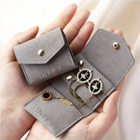 Petit sac de pochette à bijoux en similicuir personnalisé sac de conteneur à bijoux portable multifonctionnel de luxe pour boucle d'oreille et anneau