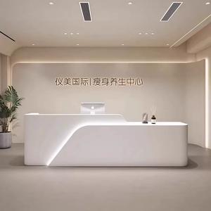 Front Desk in marmo modello azienda cassiere Front Desk Reception consultazione di benvenuto <span class=keywords><strong>bancone</strong></span> <span class=keywords><strong>Bar</strong></span> personalizzazione - Product Image 5
