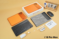 Tablet Android 10 I18 Pro Max 10,1 inci Baru, Kustomisasi Pabrik, 4G LTE Dual SIM, Antarmuka Tape-C, Mini Komputer, Mouse, Keyboard