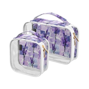 Sac de rangement pour articles de toilette et maquillage en PVC transparent, étanche, personnalisable, nouveau design, vente chaude - Product Image 1