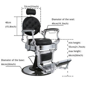 Chaise de salon de coiffure de luxe pour la coiffure et la beauté, couleur de cuir personnalisable, matériau métallique pour les hôtels et les ateliers - Product Image 1