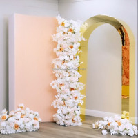Toile de fond en arc en acrylique Lucite arc-en-ciel personnalisée toile de fond acrylique de mariage