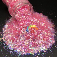Toptan pembe renk sevgililer günü tıknaz Polyester Glitter Mix toplu epoksi reçine Tumbler el sanatları cam malzeme noel sanat